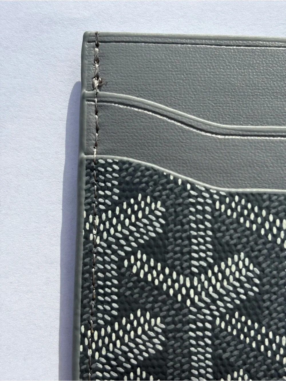 Goyard Gray and Black Goyardine Card Holder